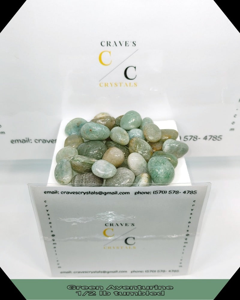 green aventurine tumbled Stone