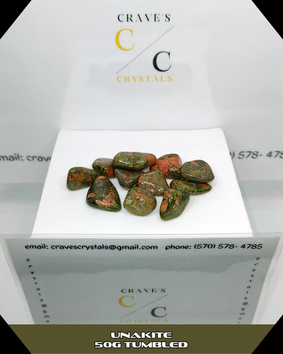 50g Unakite Tumbled Stones