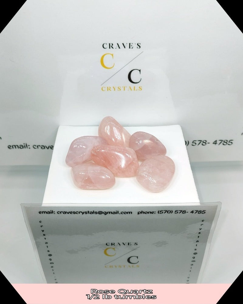 Rose Quartz (Lg) 1/4 lb. Tumbled Stones