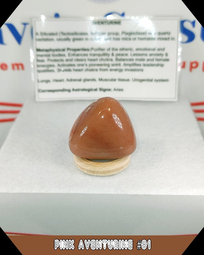 Pink Aventurine (Lg) Tumbled Stone| Crave's Crystals