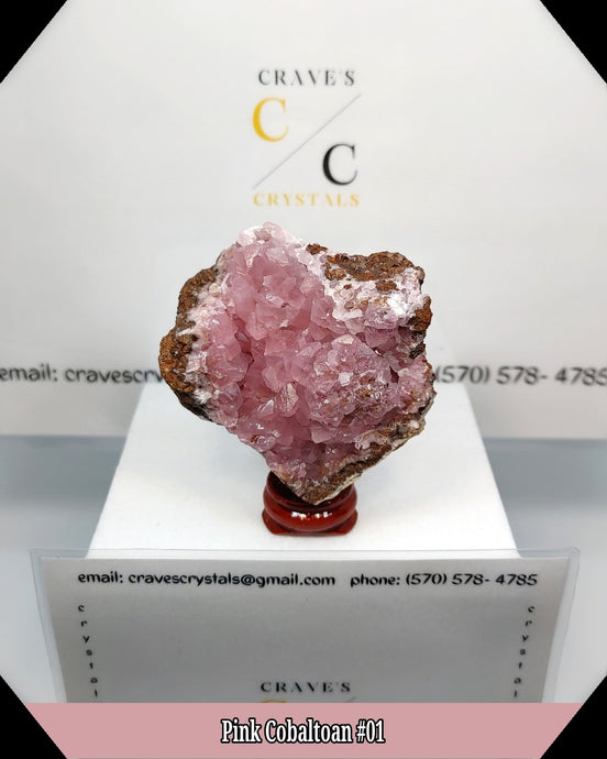 Pink Cobaltoan Calcite Cluster Morocco