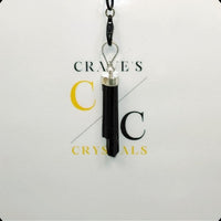 Black Tourmaline and Sterling Silver Pendant