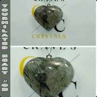 Tourmilated Quartz Heart Pendant