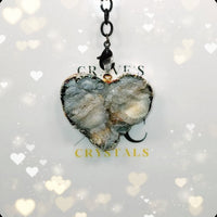 Druzy Heart Necklace Pendant