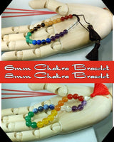 
              Chakra Stone Bracelet - 8mm Round Beads
            