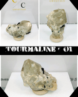 
              Tourmaline on Quartz and Feldspar
            