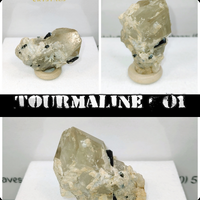 Tourmaline on Quartz and Feldspar