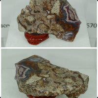 Agate Slab Pink White & Blue