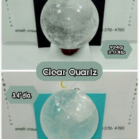 Quartz #01 - a very good quality quartz sphere. The size and clarity of this phenomenal sphere put it in a price range way beyond its listing price here. Here is a great opportunity to add a large piece to your collection for way under what many others are paying and only at Crave's low low price.